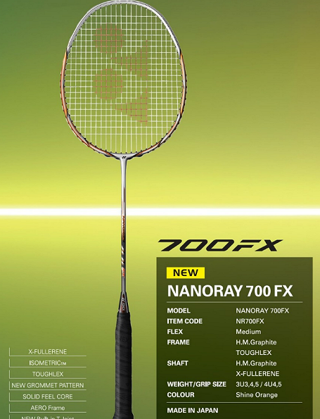 Yonex Nanoray 700FX Flexible Badminton Racket