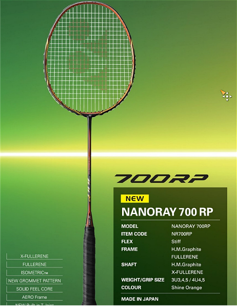 Yonex Nanoray 700RP Repulsion Badminton Racket